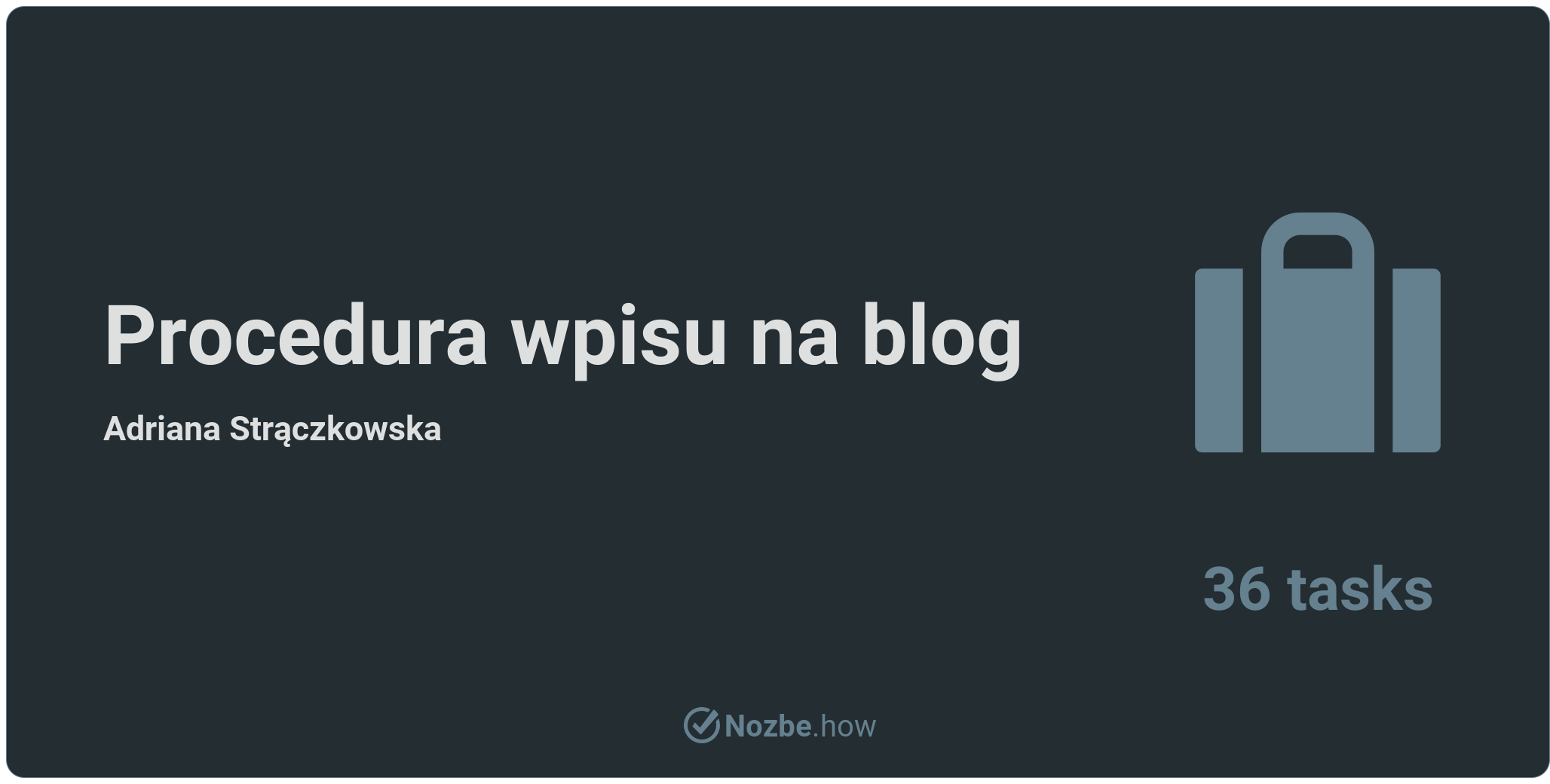 Procedura wpisu na blog
