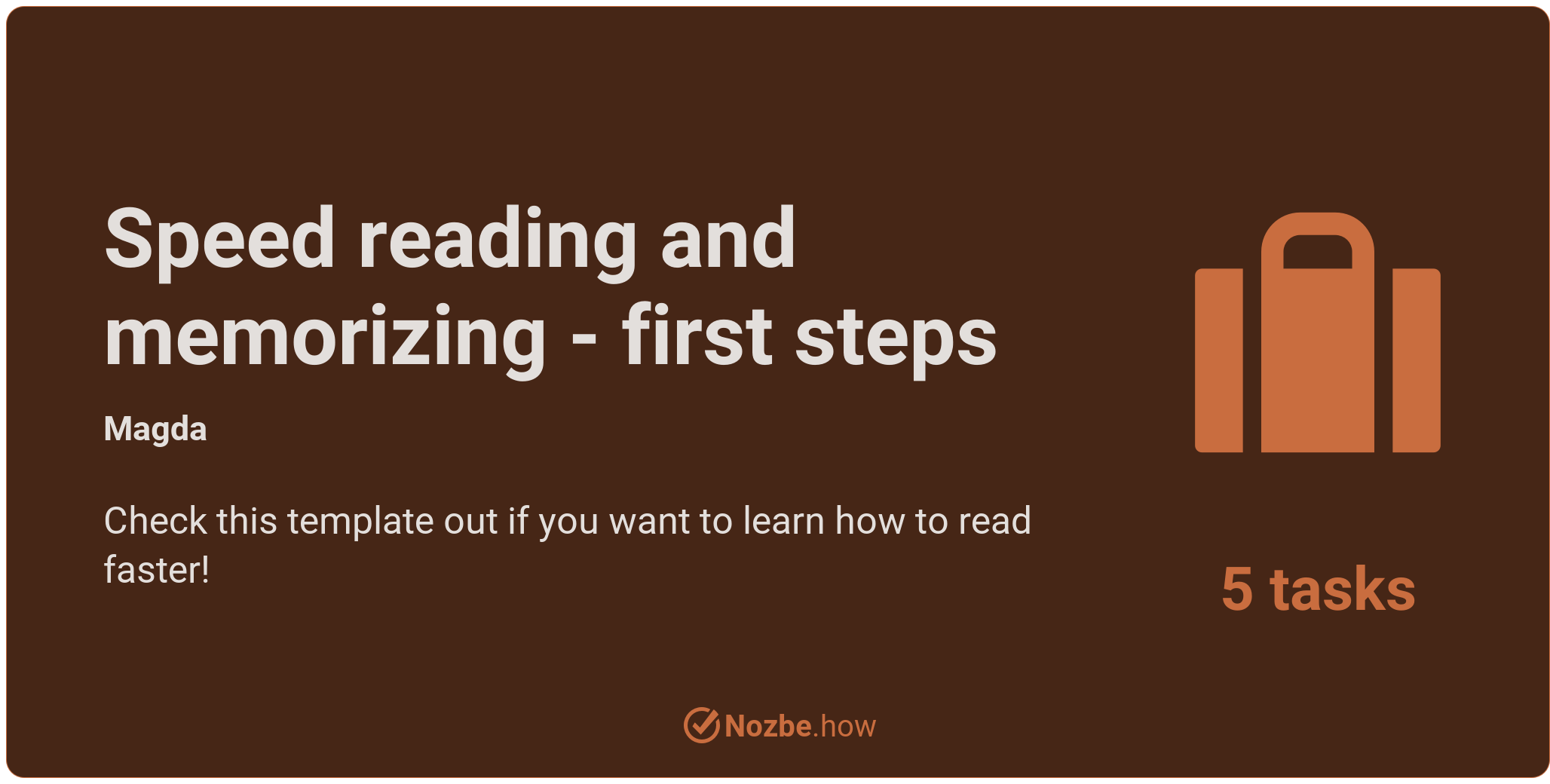 Speed reading and memorizing - first steps