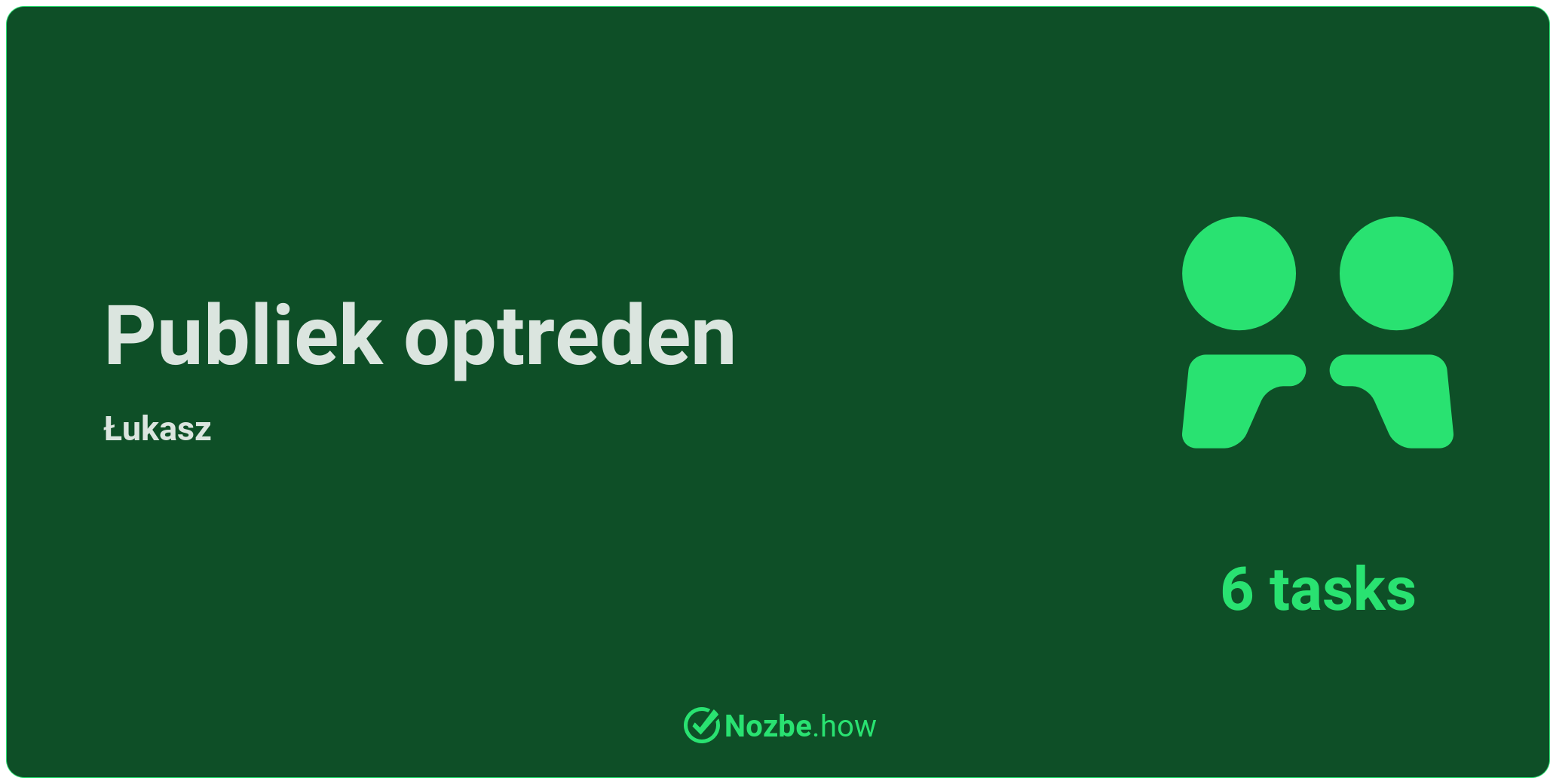 Publiek optreden