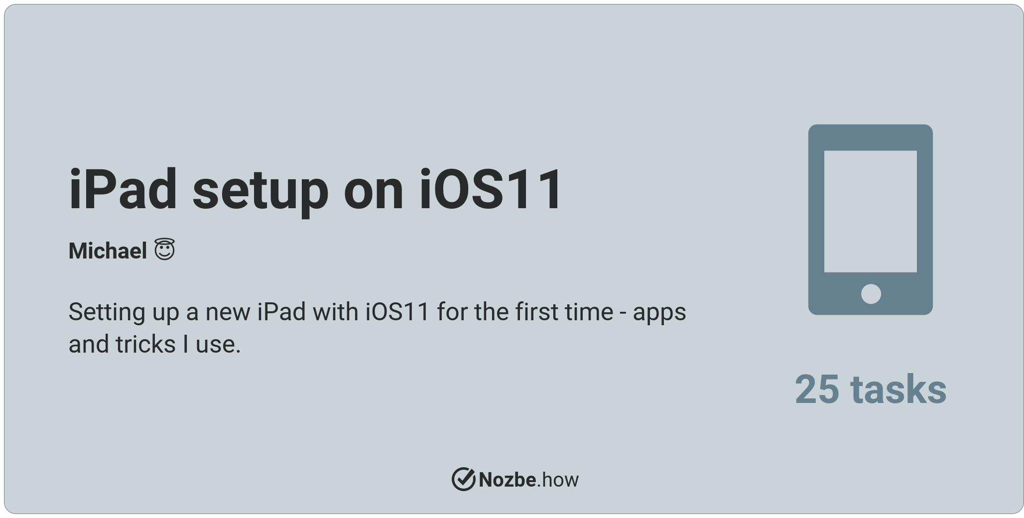 iPad setup on iOS11