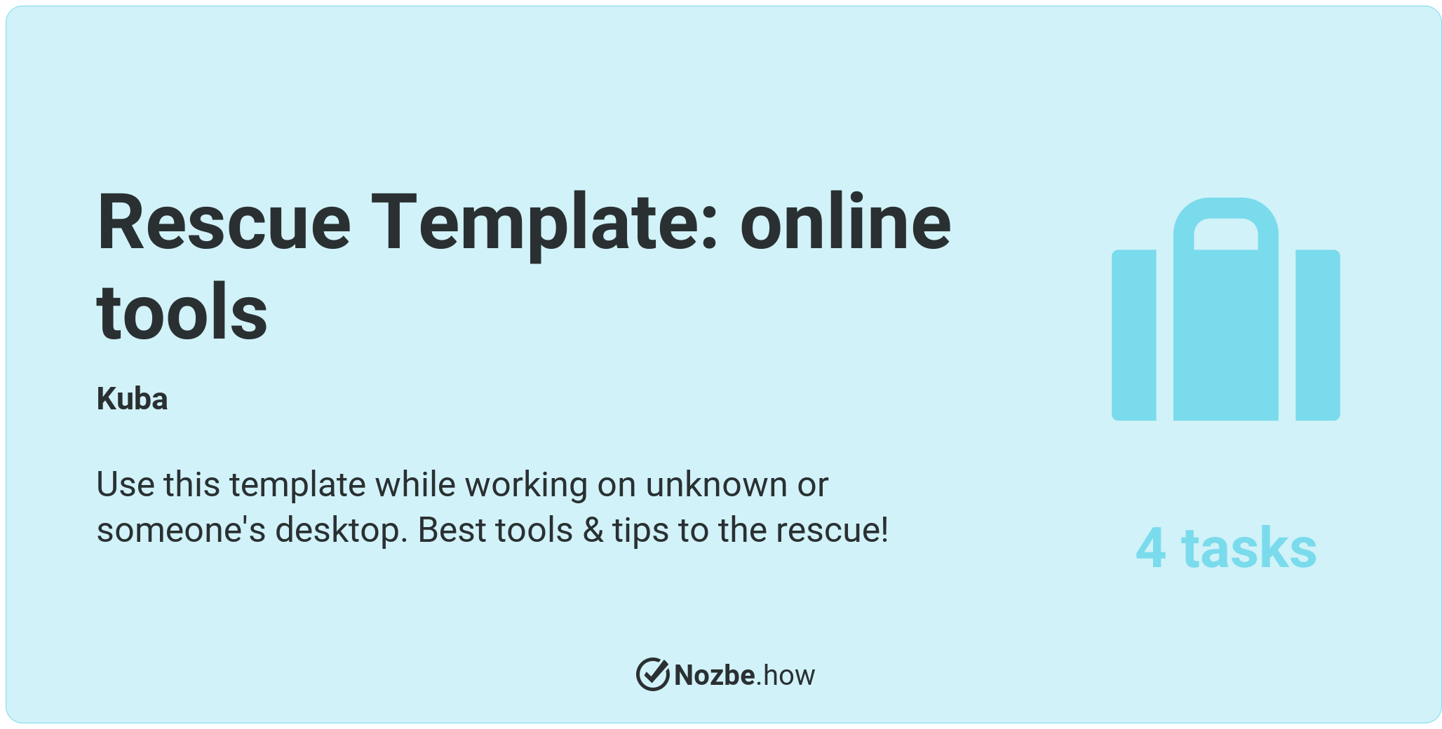Rescue Template: Online tools