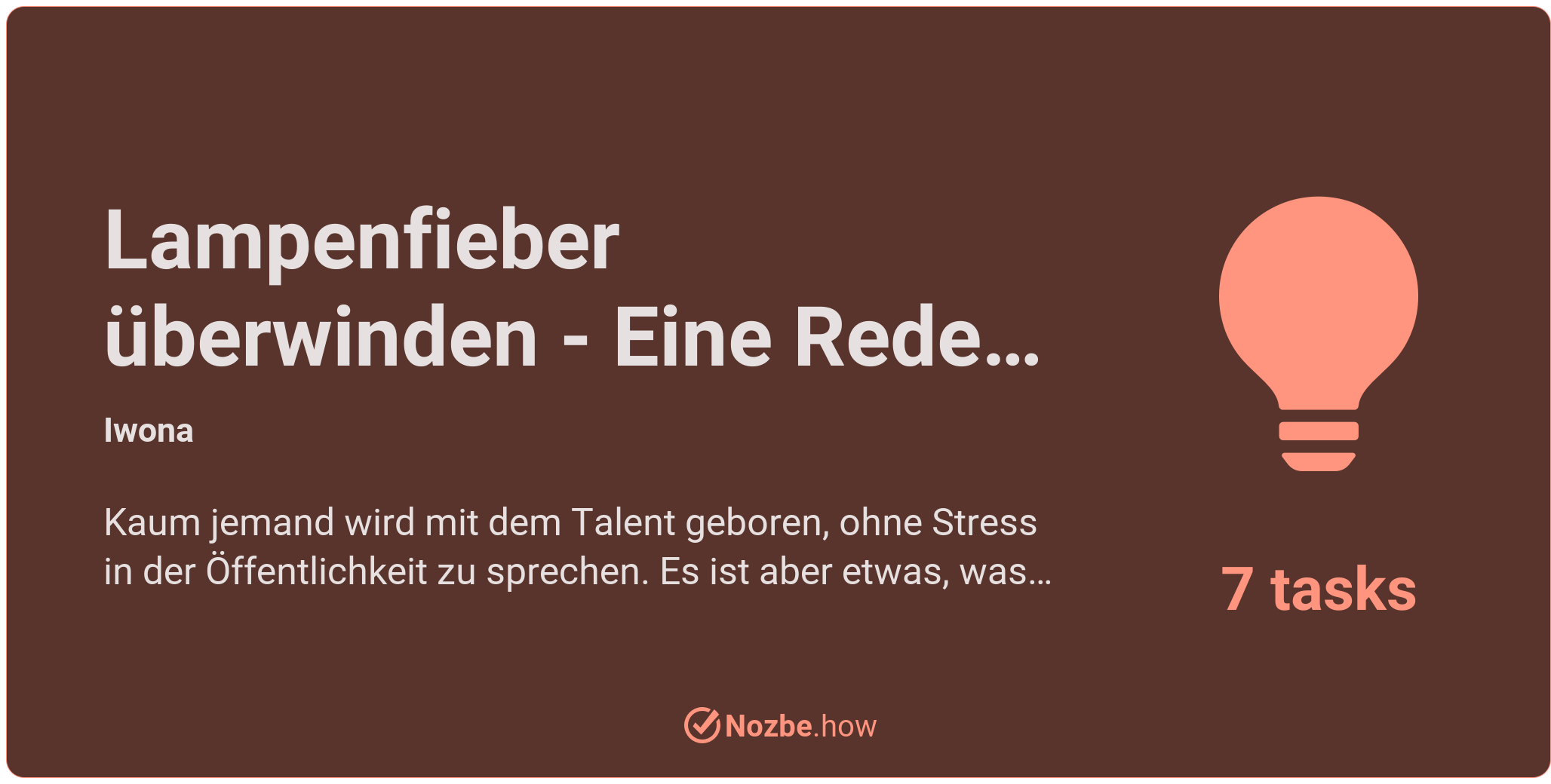 Wie man ohne Stress in der Öffentlichkeit spricht