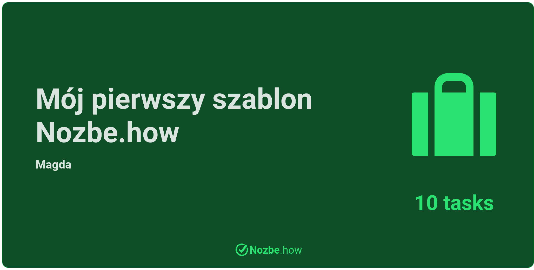 Mój pierwszy szablon Nozbe.how